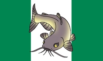 Nigerian Flag with Catfish